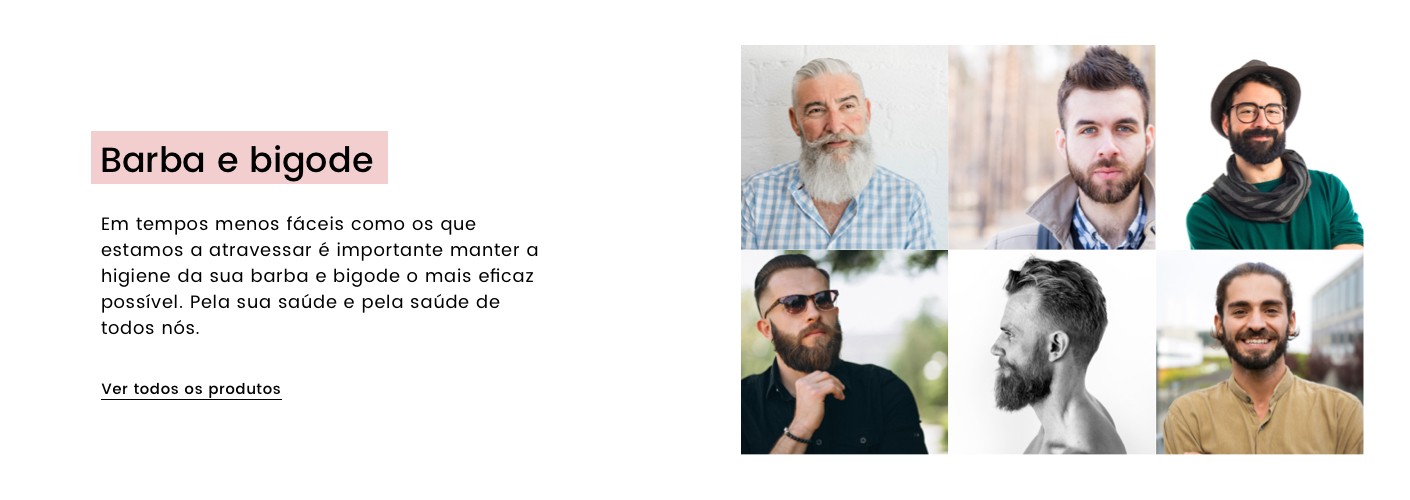 Produtos higiene barba e bigode masculino