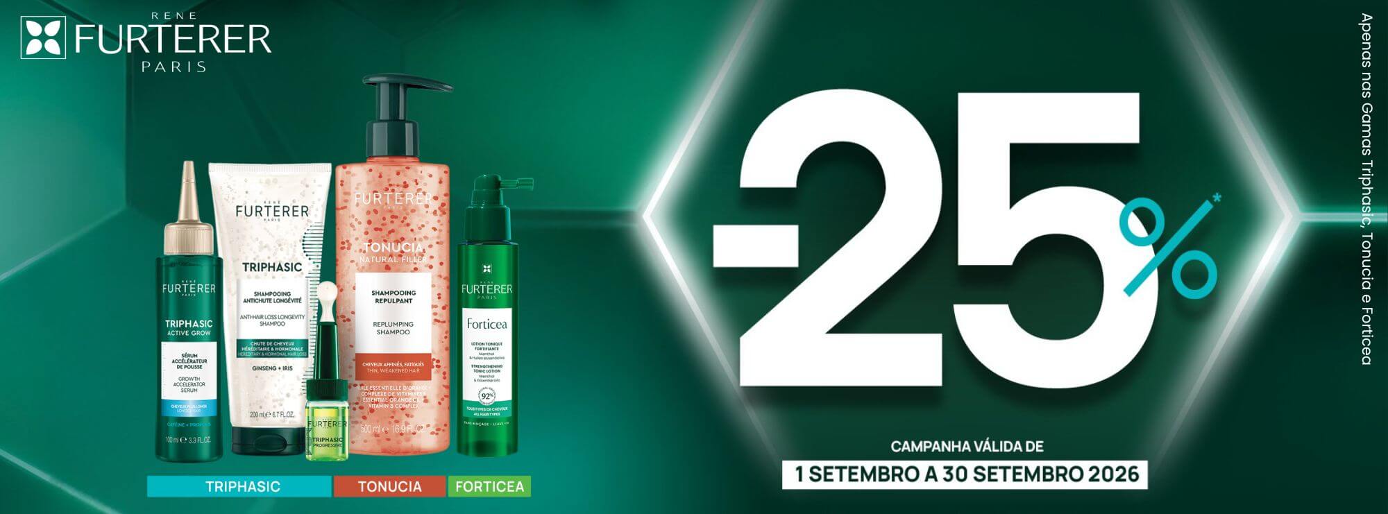 Descontos produtos para o cabelo rene furterer antiqueda tri+hasic, tonucia, forticea - botanicos a cuidar do seu cabelo