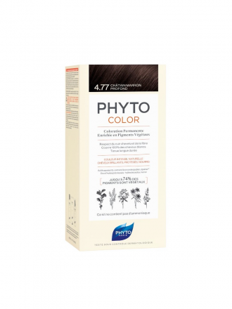 Phyto Phytocolor Kit Colorao para Cabelo 4.77 Castanho Marron Profond