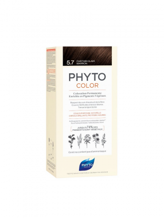 Phyto Phytocolor Kit Colorao para Cabelo 5.7 Castanho Claro Marron