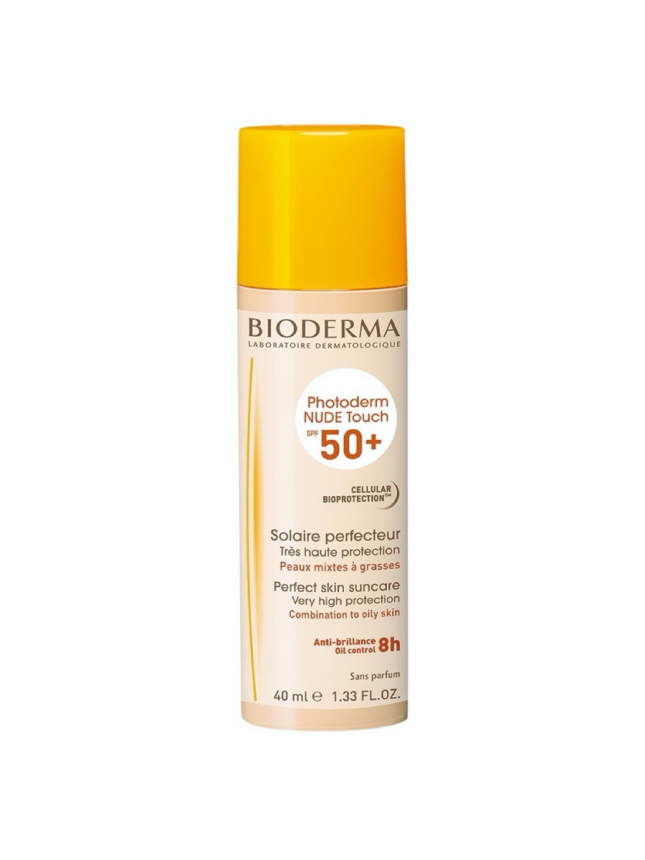 Bioderma Photoderm Nude Touch Teinte Claire SPF 50+ Protetor Solar Mineral Com Cor Tom Claro 40ml
