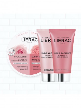 Lierac Duo Mask Hydragenist Máscara SOS Hidratação Oxigenante & Supra radiance Máscara Iluminadora D Lierac Duo Mask Hydragenist Máscara SOS Hidratação Oxigenante & Supra radiance Máscara Iluminadora D