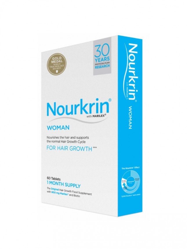 Pastillas para el crecimiento del cabello Nourkrin Woman - 60 tabletas