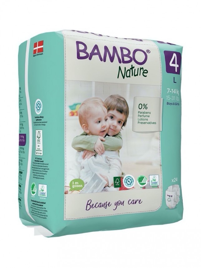 Paales Bambo Nature 4 (L) 7-14 kg (24 Paales)