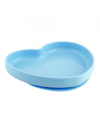 Chicco Take Eat Easy Prato Silicone Corao Azul