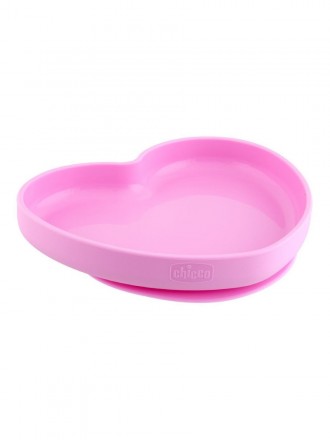 Chicco Take Eat Easy Plato Silicona Corazn Rosa