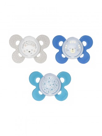 Chicco Chupeta Physioforma Comfort Silicone 0-6 meses Azul (2 chupetas)