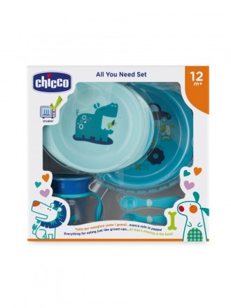 Chicco Conjunto para Refeio  12+ meses Azul