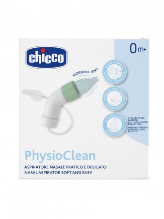 Aspirador nasal Chicco Physioclean con 10 puntas flexibles