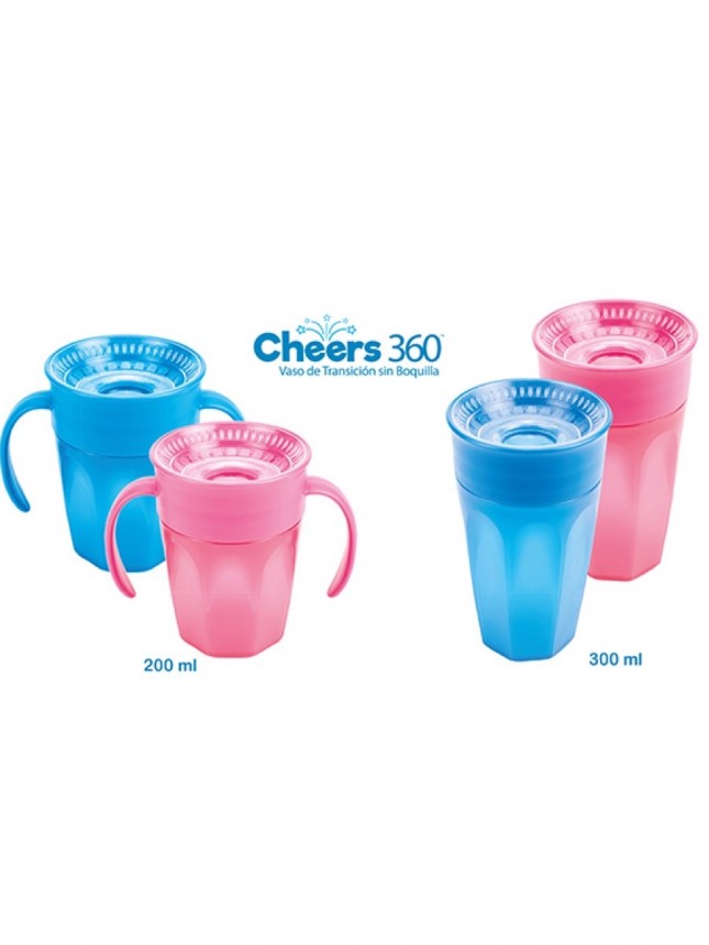 Dr Browns Cheers 360 Copo Sem Bocal Azul  9+ meses 300 ml