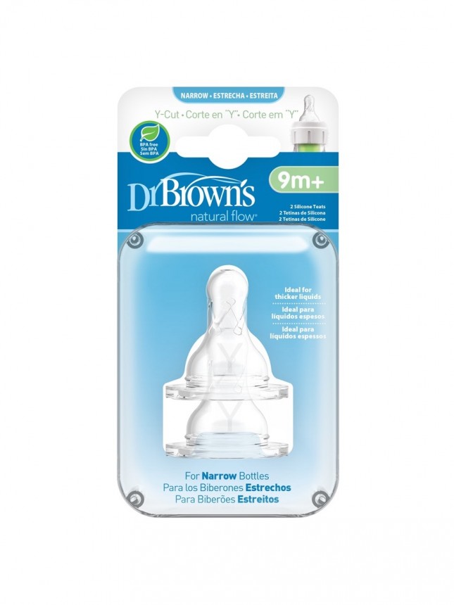 Dr Browns Tetina Standard Estreito Y - Papa (2 tetinas)