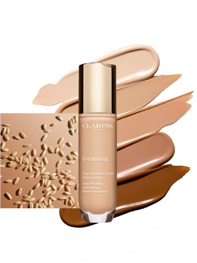 Clarins Everlasting Foundation - Base de Maquillaje Hidratante de Alta Cobertura 108W - arena