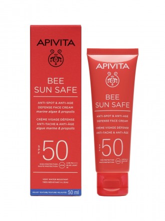 Apivita Bee Sun Safe FPS50 Protetor Solar de Rosto Antienvelhecimento 50 ml