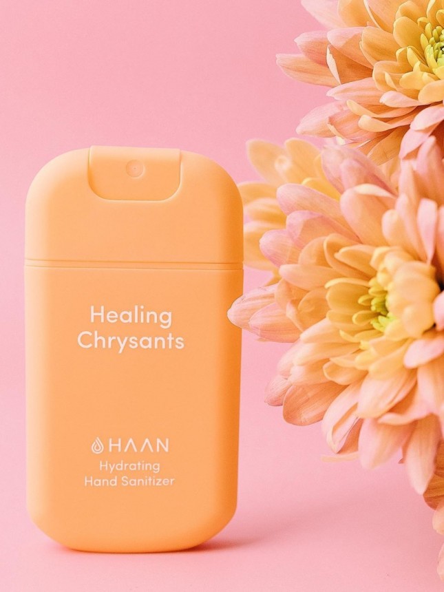 Desinfectante de manos recargable HAAN Healing Chrysants (naranja claro)
