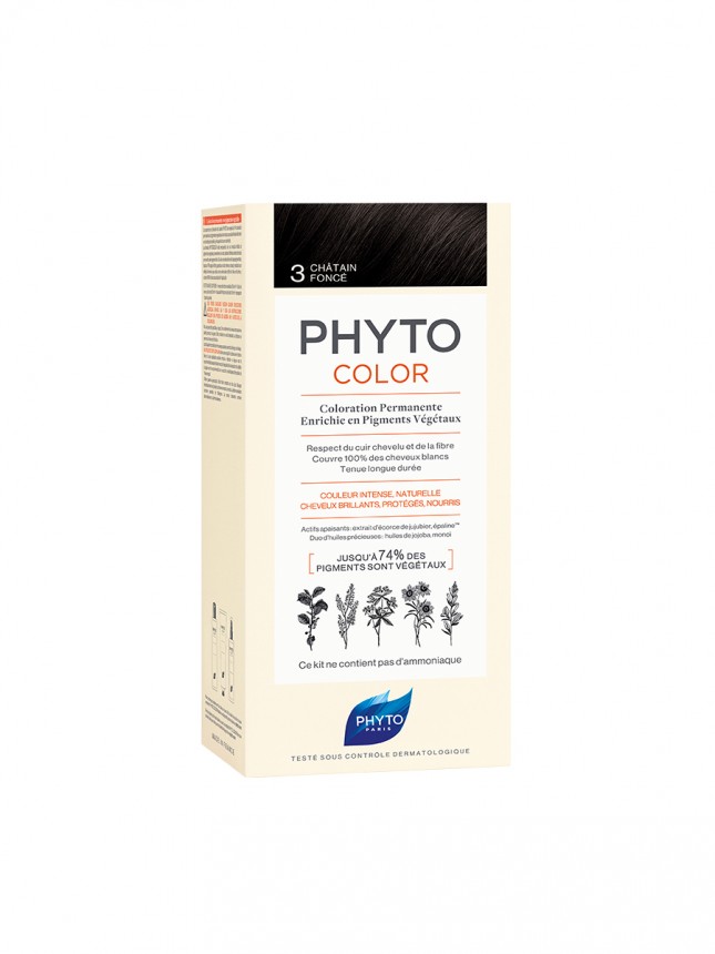 Phyto Kit Tinte permanente 3 Casta�o oscuro