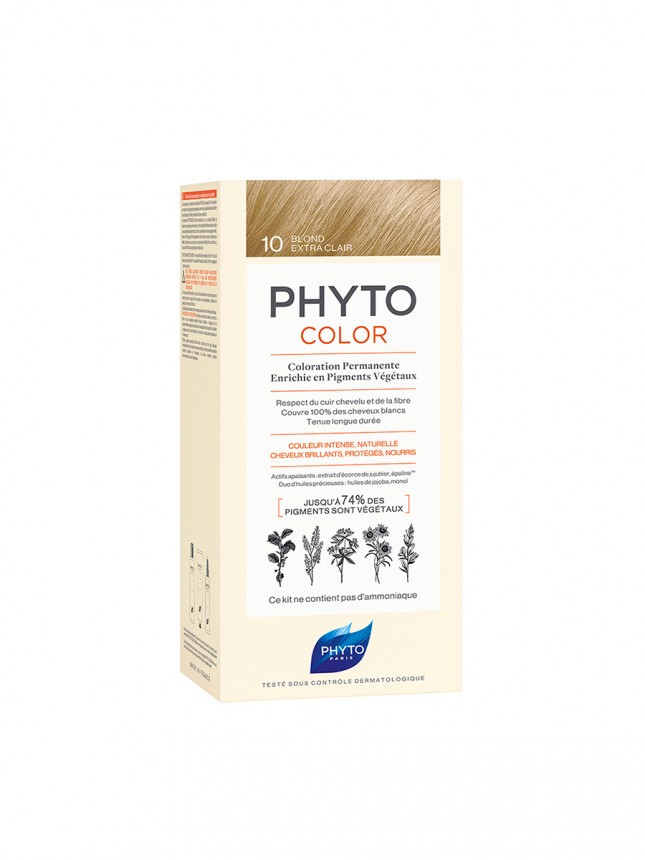 Phyto Kit Tinte Permanente 10 Rubio Extra Claro