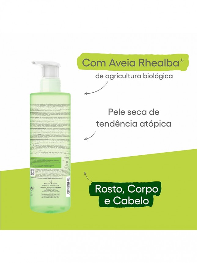 A-Derma Exomega Control 2 In Gel Limpiador Emoliente Cuerpo y Cabello Para Pieles At�picas