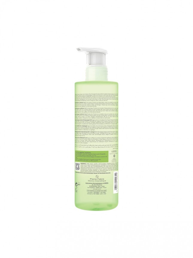 A-Derma Exomega Control 2 In Gel Limpiador Emoliente Cuerpo y Cabello Para Pieles At�picas