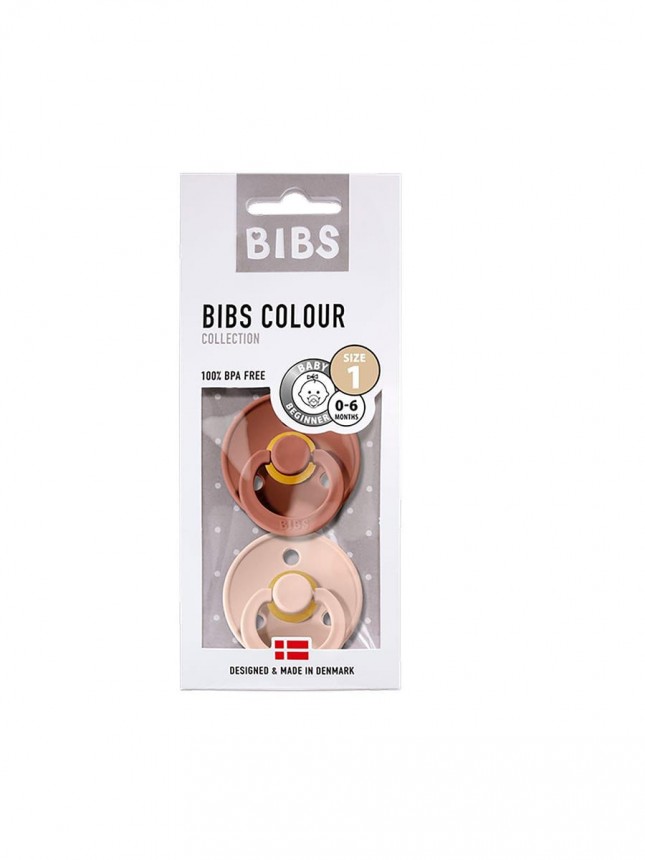 Bibs Colour 2 Chupetas Woodchuck/Blush 0 a 6 meses