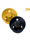 Bibs Colour 2 Chupetas Mustard/Black 6 a 18 meses
