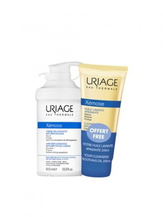 Uriage Xémose Creme Emoliente 400 ml c/ Oferta Óleo Lavante 200 ml Uriage Xémose Creme Emoliente 400 ml c/ Oferta Óleo Lavante 200 ml