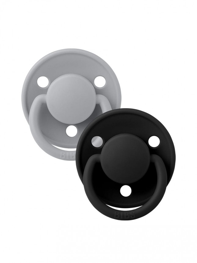 Bibs De Lux 2 Chupetas Cloud/Black Silicone Tamanho nico