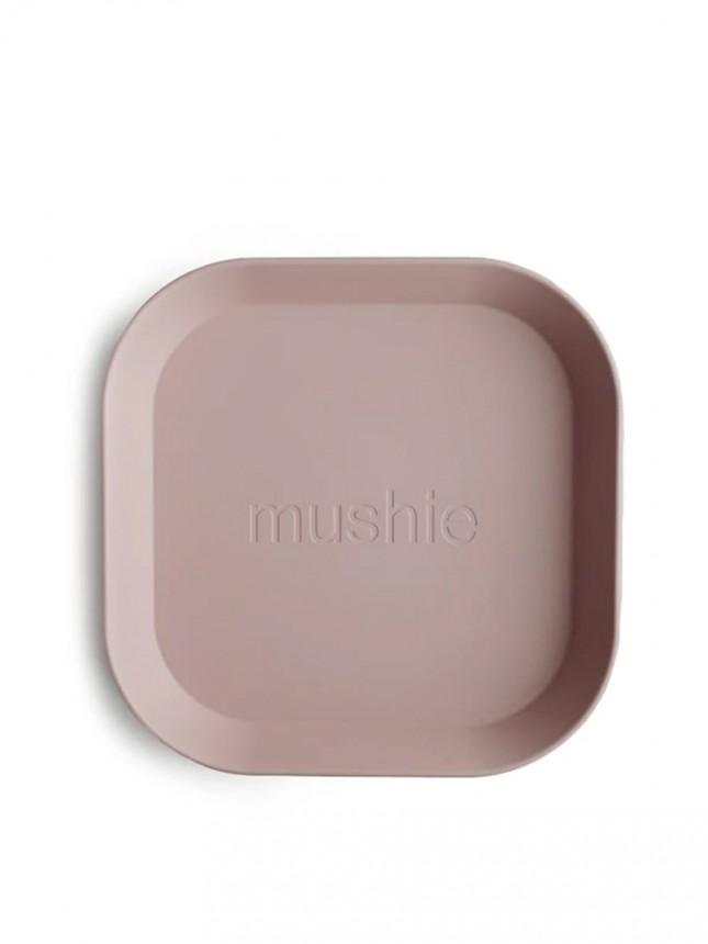 Mushie Conjunto 2 Pratos Quadrados Blush