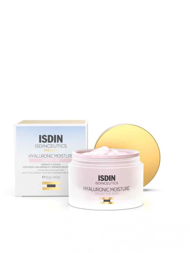 Isdinceutics Crema hidratante con �cido hialur�nico para piel sensible, 50 g