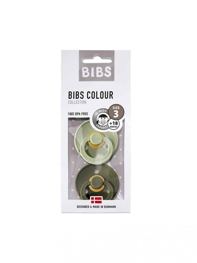 Bibs Colour 2 Chupetas Sage/Hunter Green 18+ meses