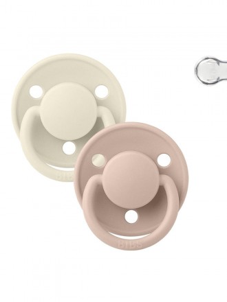 Bibs De Lux 2 Chupetas Ivory/Blush Tamanho nico Silicone