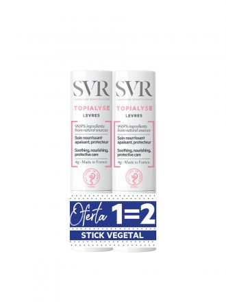 SVR Topialyse Levres Duo Stick Labial Cuidado Protetor 2x4g