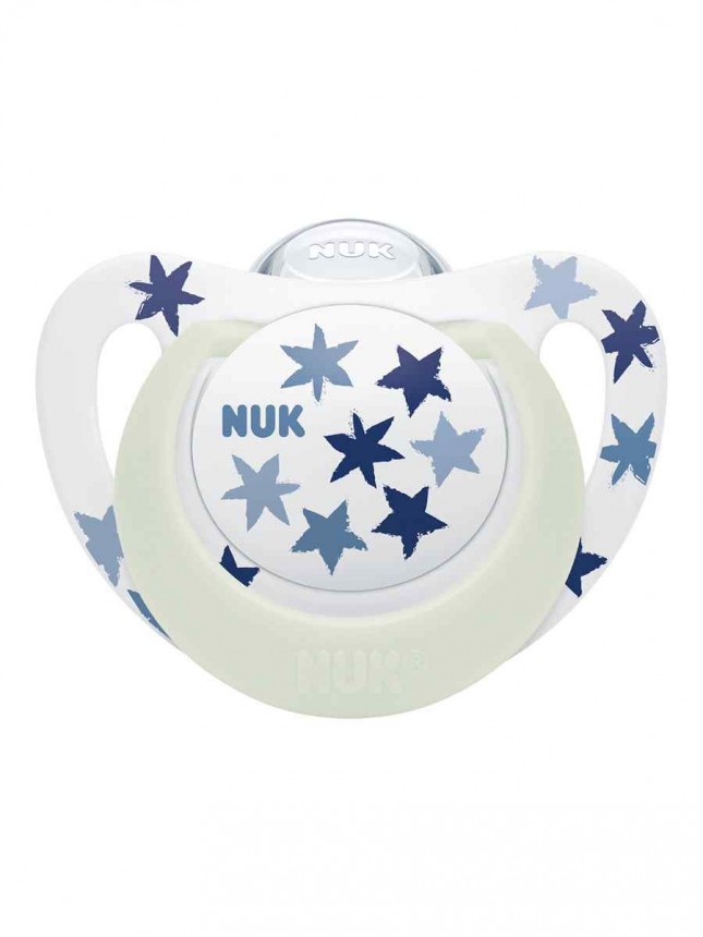 NUK Chupeta Star Day&Night Silicone 6 a 18 meses