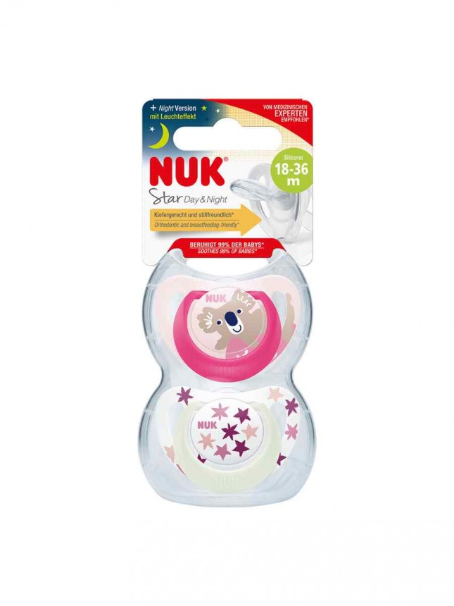 Chupete NUK Star Day&Night Silicona 18 a 36 meses