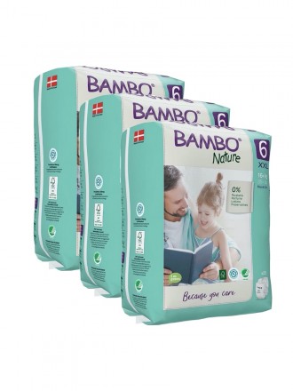 Pañales Bambo Nature 6 (XXL) 16+ kg (20 Pañales) PACK 3