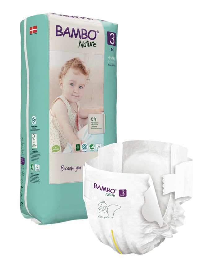 Bambo Nature Paales 3 (M) 4-8 kg (52 Paales) PACK 3