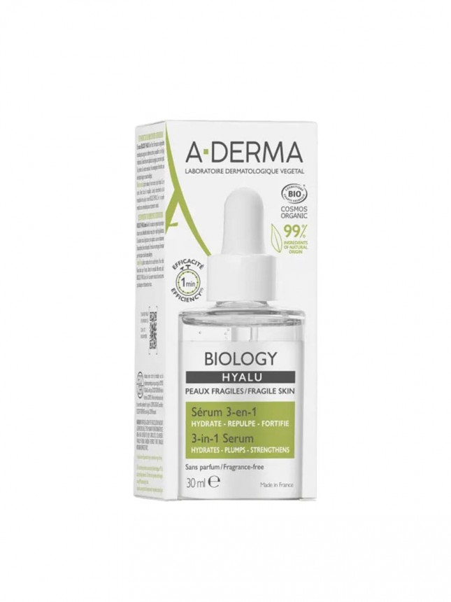 A-Derma Biology Hyalu Serum 3-em-1 30ml