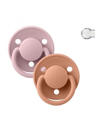 Bibs De Lux 2 Chupetas  Pink/Plum Silicone