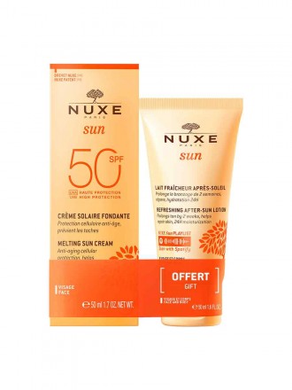 Nuxe Sun Creme Facial SPF50 50ml com Oferta de Leite Ps-Solar 50ml