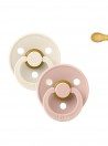 Bibs Colour Fisiologica 2 chupetas Ivory/Blush 0 a 6 meses
