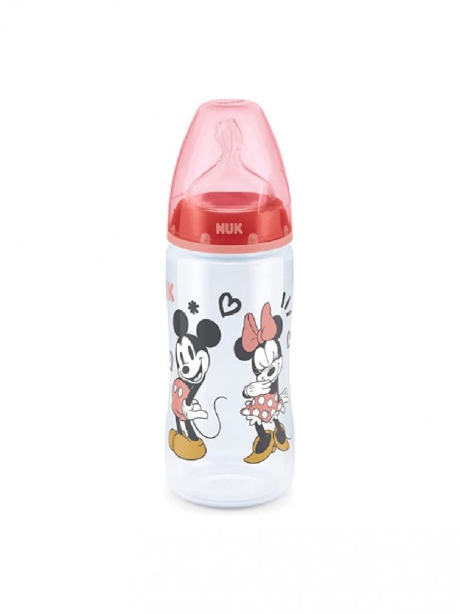 NUK Bibero First Choice + Minnie Mouse Indicador de Temperatura PP 300 ml  Silicone 6 a 18 meses 