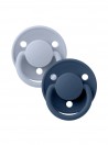 Bibs De Lux 2 Chupetas Dusty Blue/Steel Blue Silicone