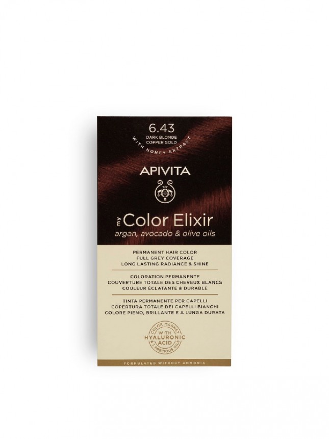 Apivita Color Elixir 6.43 Ouro Cobre Loiro Escuro
