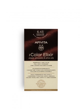Apivita Elixir de Color 6.43 Rubio Cobre Dorado Oscuro