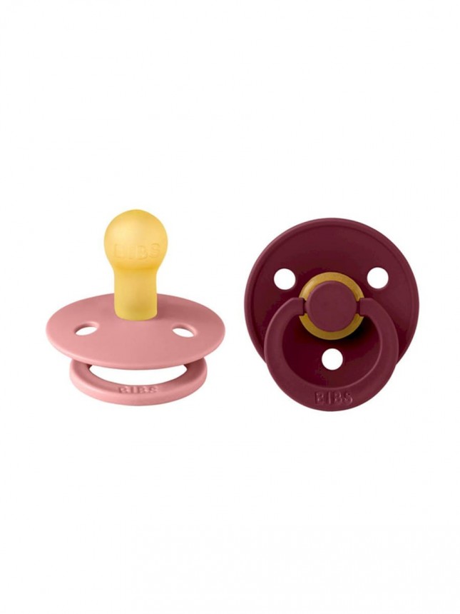 Bibs Colour 2 Chupetas Dusty Pink/Eldelberry  0 a 6 meses