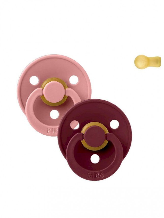 Bibs Colour 2 Chupetas Dusty Pink/Eldelberry  0 a 6 meses