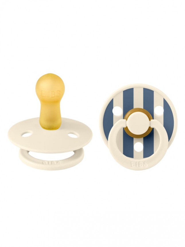 Bibs Colour 2 Chupetas Pin Ivory /Steel Blue Mix 6 a 12 meses