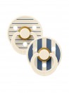 Bibs Colour 2 Chupetas Pin Ivory /Steel Blue Mix 6 a 12 meses