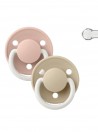 Bibs De Lux Glow 2 Chupetas Noite Blush/Vanilla Silicone 0 a 36 meses