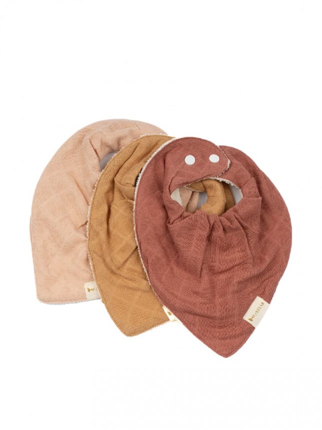 Fabelab Trio Bandana / Babete Dusty Rose Mix