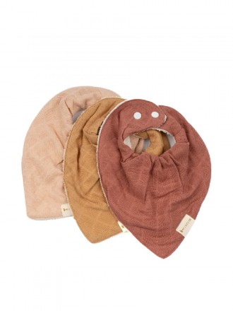 Fabelab Trio Bandana / Dusty Rose Mix Bib